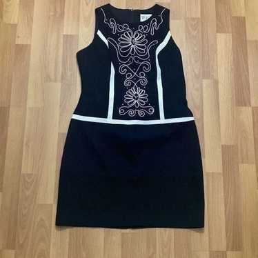 Vintage WHY New York Black & White Beaded Formal … - image 1