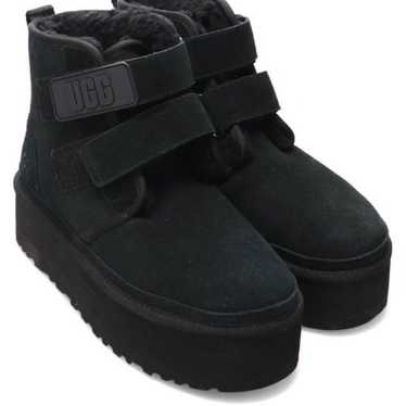 UGG NEUMEL PLATFORM Black Suede Platform Boots