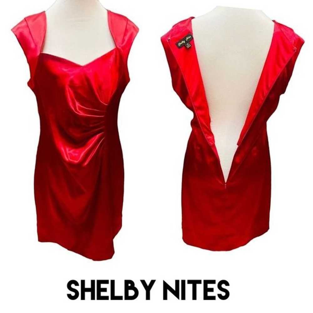 Shelby Nites Vintage Red Sheath Style Sleeveless … - image 1