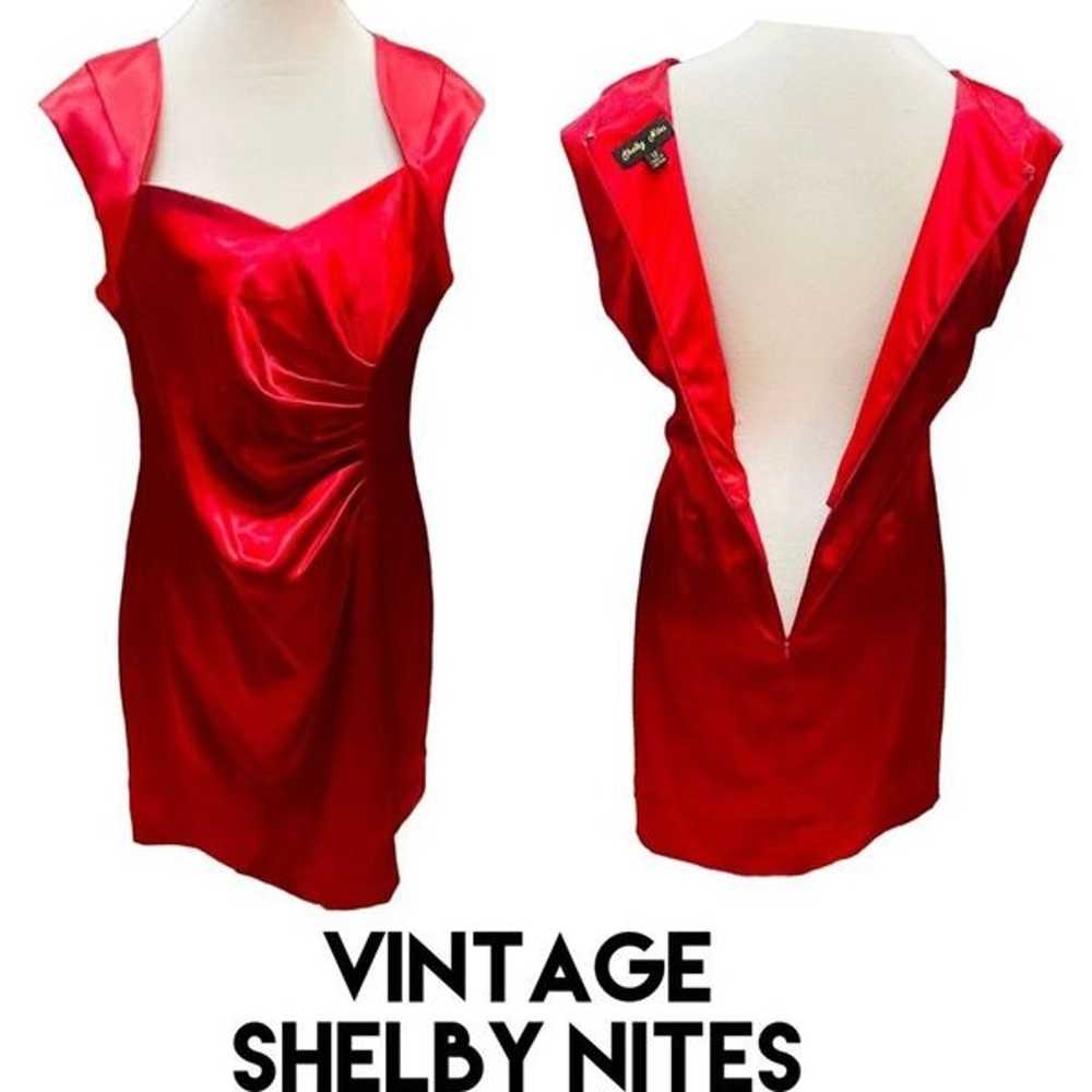 Shelby Nites Vintage Red Sheath Style Sleeveless … - image 2