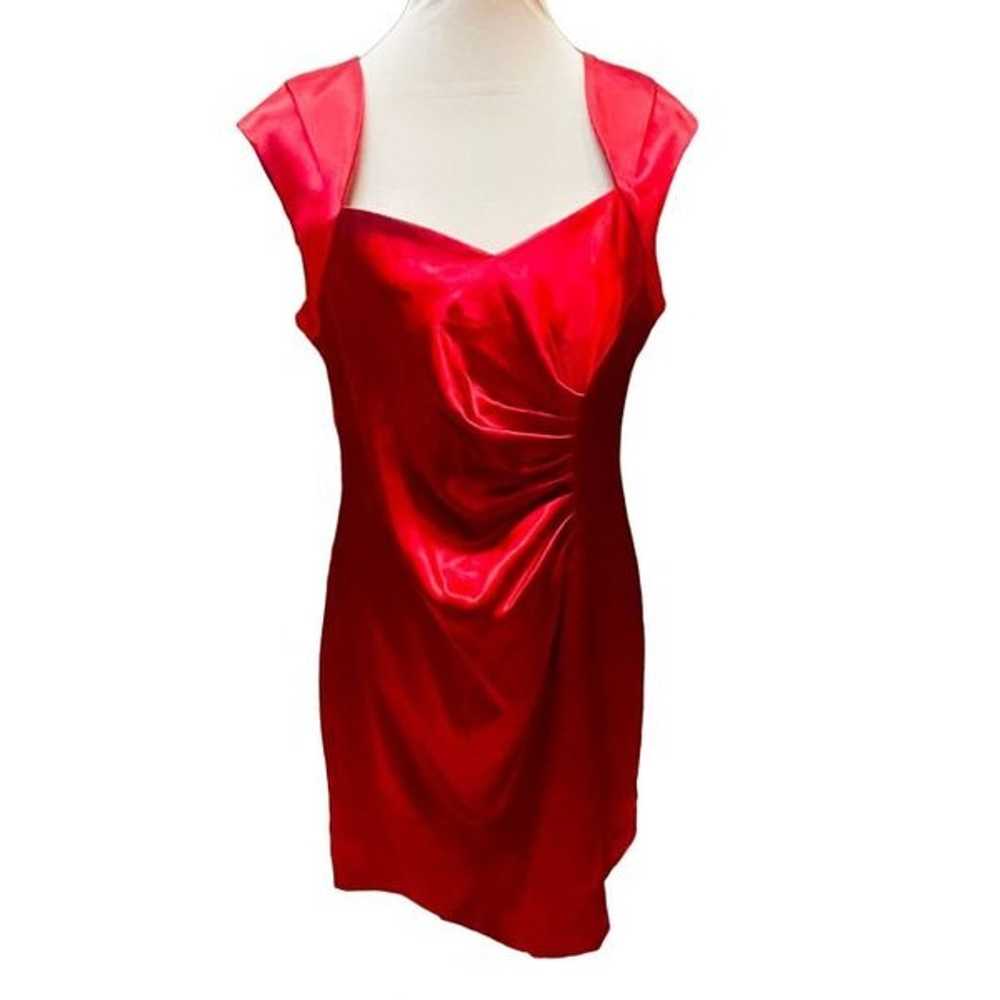 Shelby Nites Vintage Red Sheath Style Sleeveless … - image 3