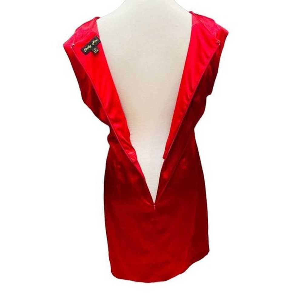 Shelby Nites Vintage Red Sheath Style Sleeveless … - image 6