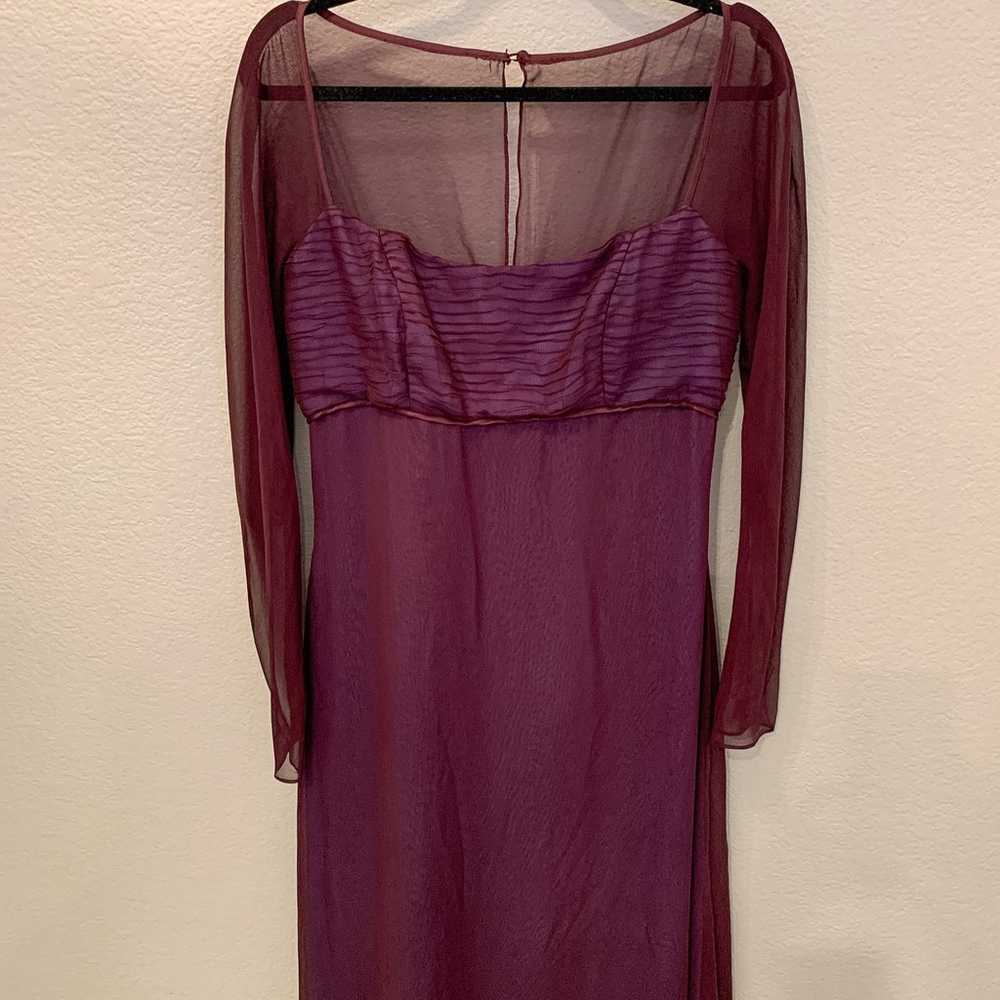 Vtg 90s Y2K Jim Hjelm Occasions Chiffon Plum Even… - image 10