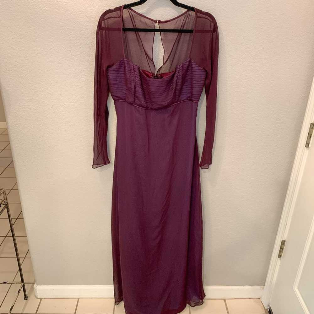 Vtg 90s Y2K Jim Hjelm Occasions Chiffon Plum Even… - image 12