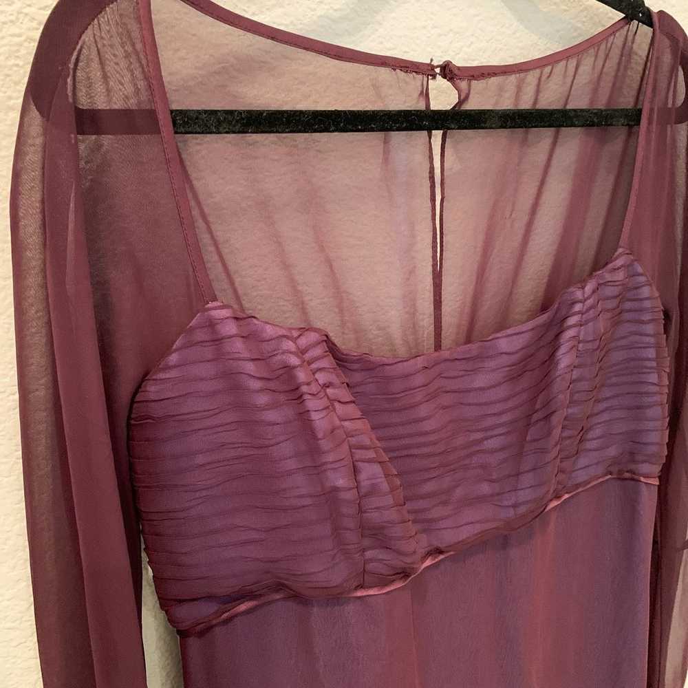 Vtg 90s Y2K Jim Hjelm Occasions Chiffon Plum Even… - image 3