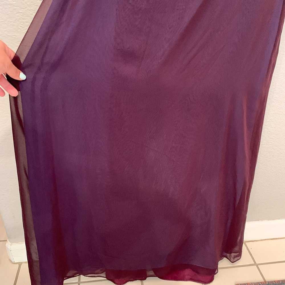 Vtg 90s Y2K Jim Hjelm Occasions Chiffon Plum Even… - image 5