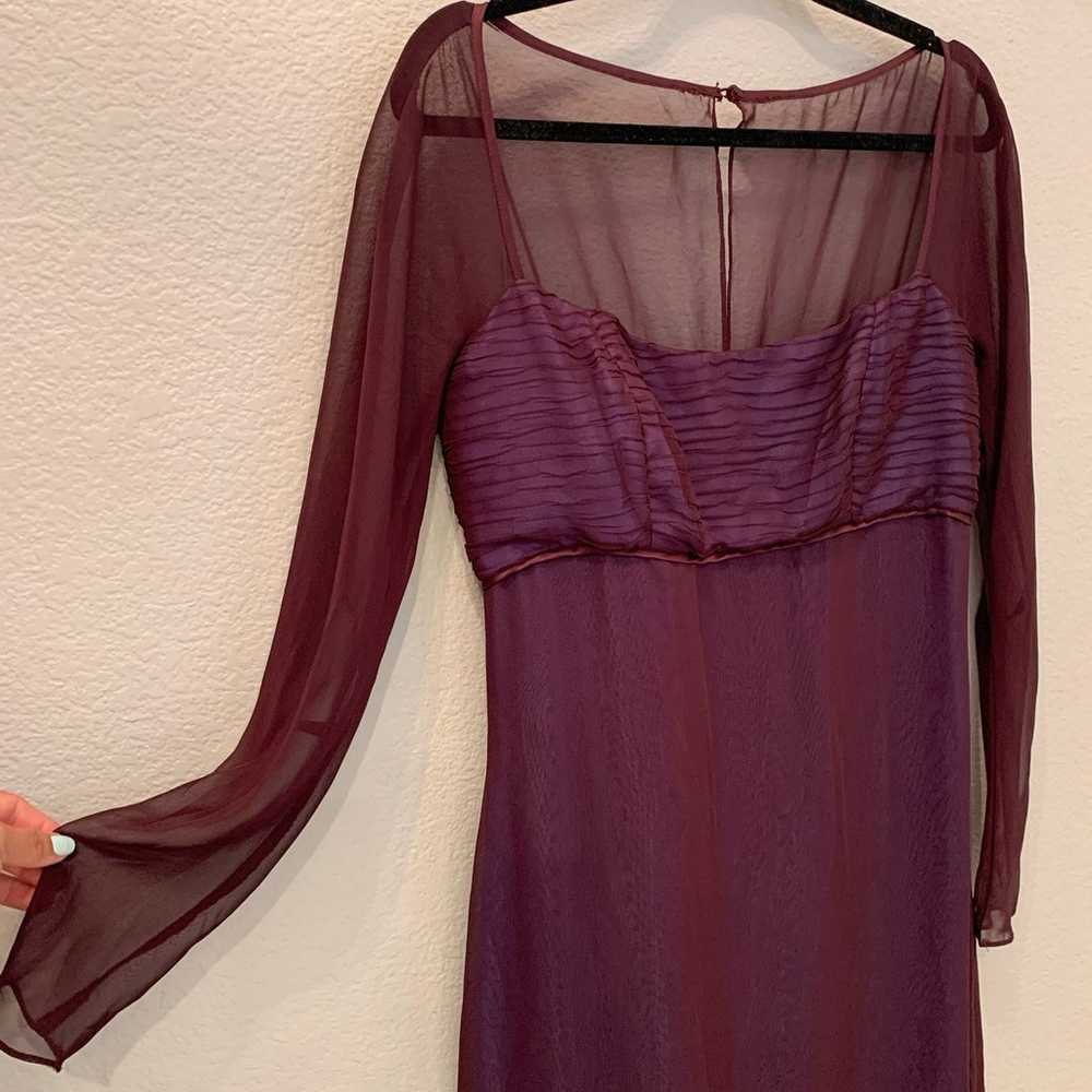 Vtg 90s Y2K Jim Hjelm Occasions Chiffon Plum Even… - image 6