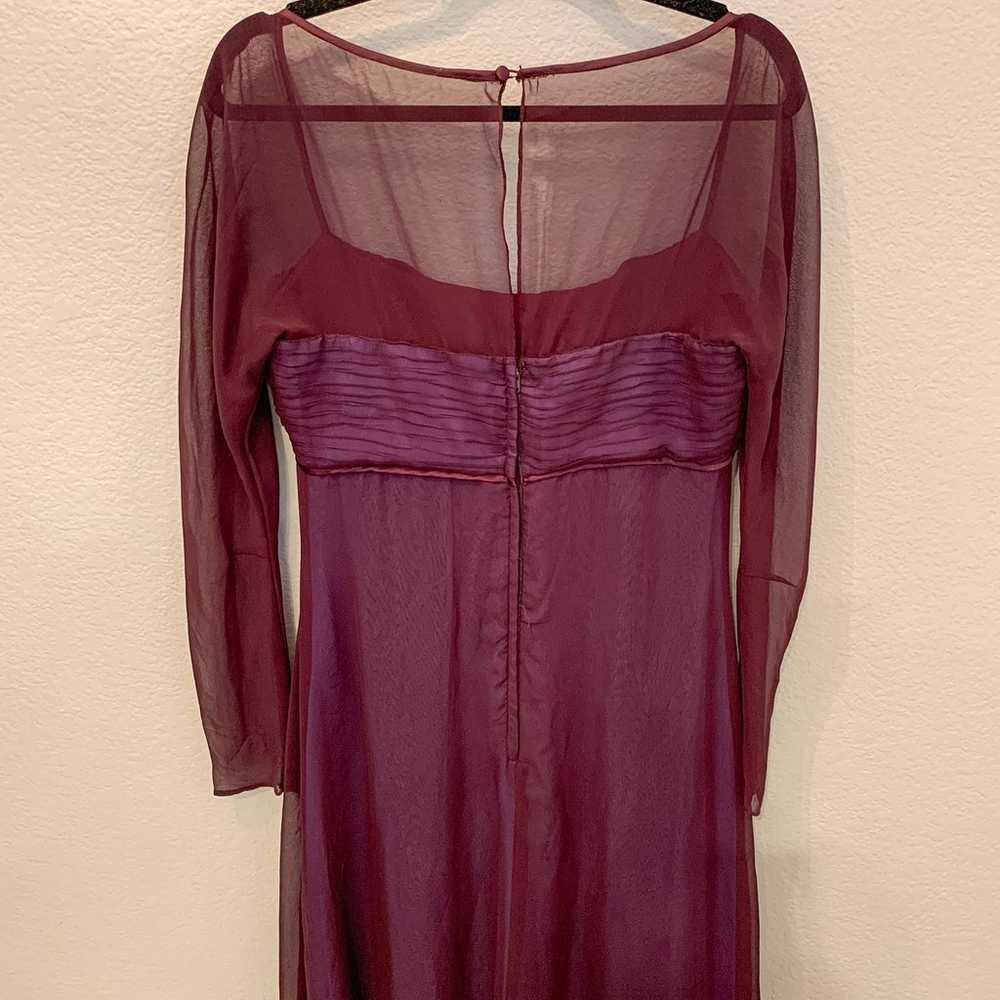 Vtg 90s Y2K Jim Hjelm Occasions Chiffon Plum Even… - image 7