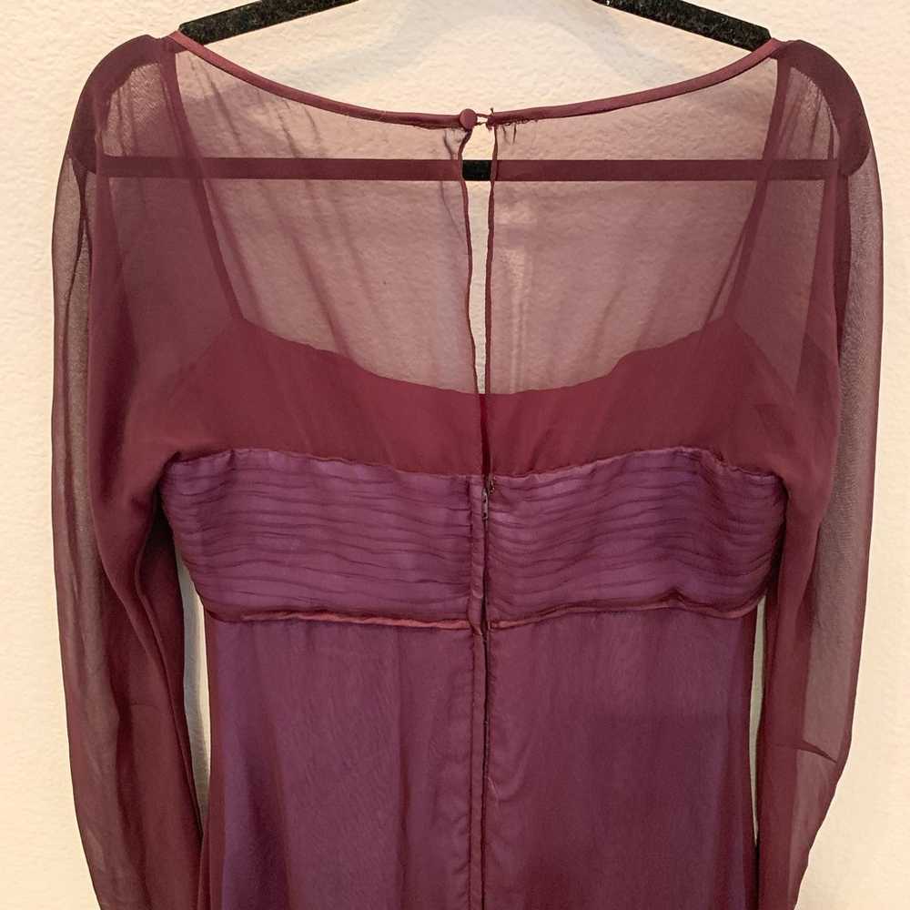 Vtg 90s Y2K Jim Hjelm Occasions Chiffon Plum Even… - image 8