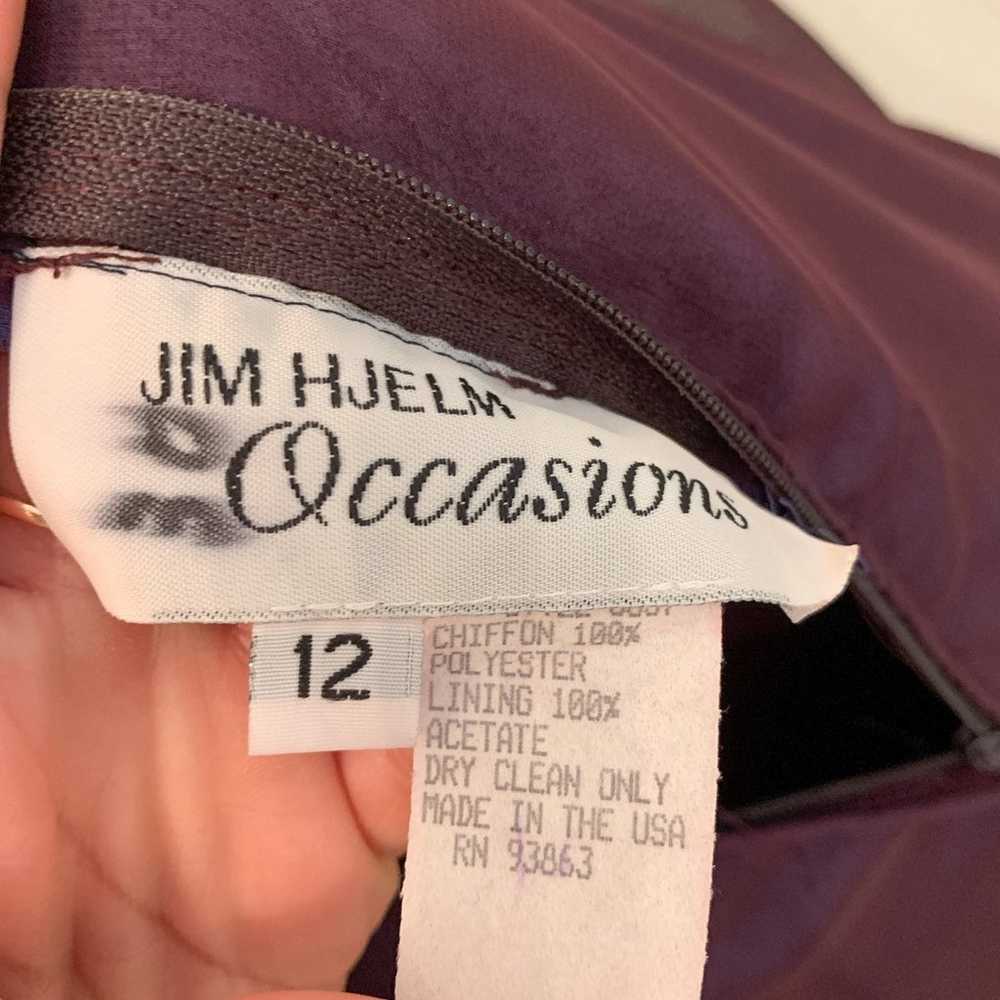 Vtg 90s Y2K Jim Hjelm Occasions Chiffon Plum Even… - image 9