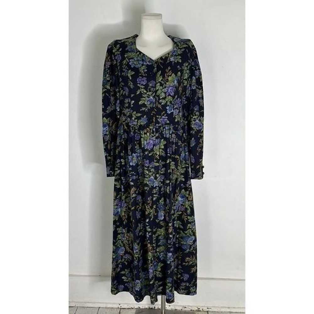 Vintage Laura Ashley 80s Floral Dress - image 2