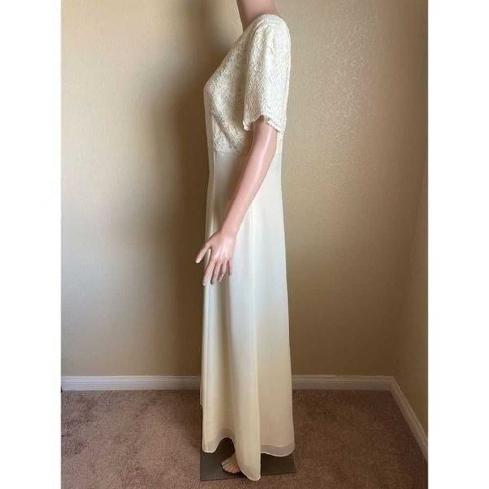 VTG Lanz of Salzburg Pale Yellow/Ivory Lace Gown … - image 3