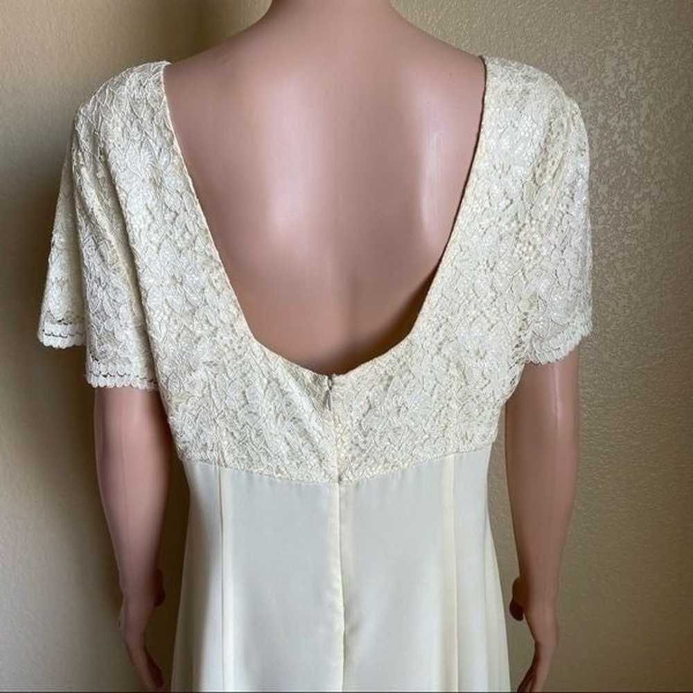 VTG Lanz of Salzburg Pale Yellow/Ivory Lace Gown … - image 7