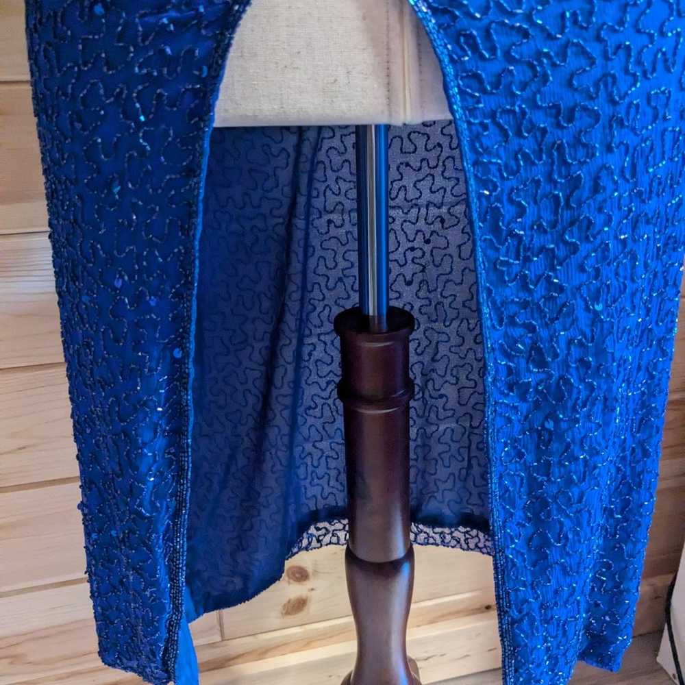 Vintage Laurence Kazar New York large royal blue … - image 12