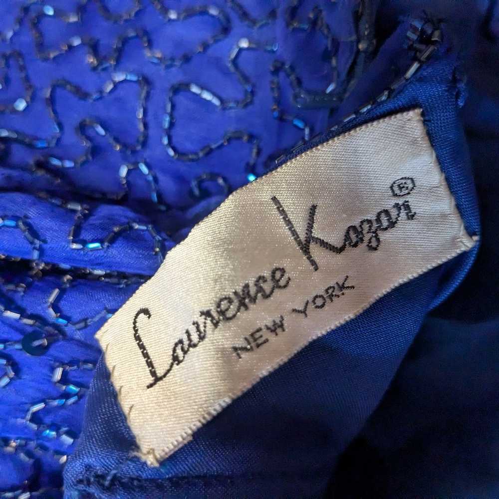 Vintage Laurence Kazar New York large royal blue … - image 3