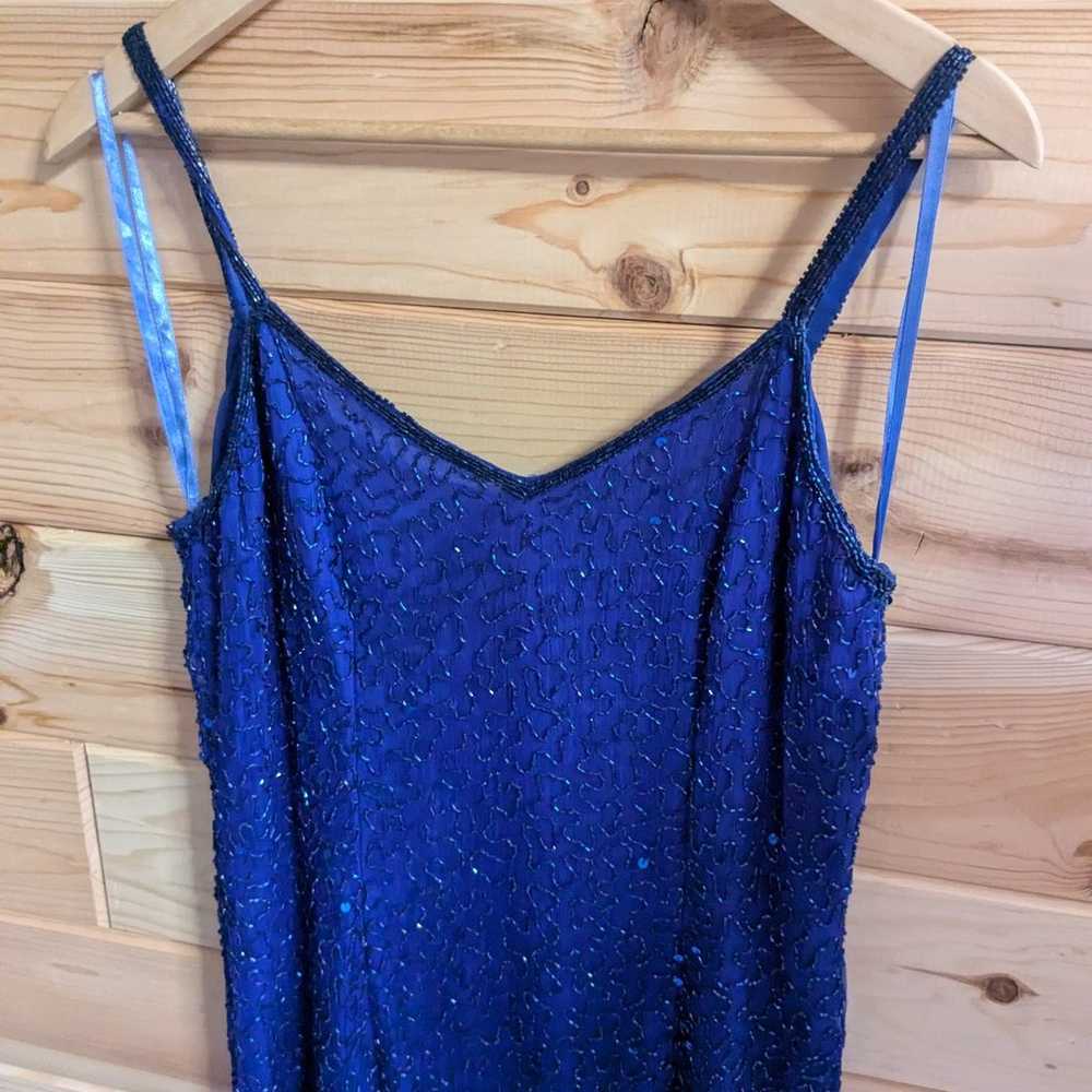 Vintage Laurence Kazar New York large royal blue … - image 5