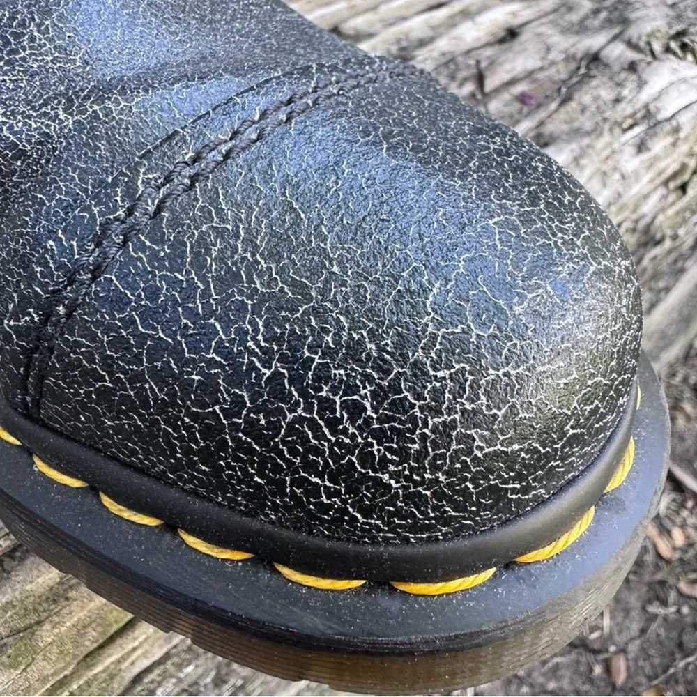 RARE Dr. Martens Aimilita Black Crackle Stencil B… - image 11