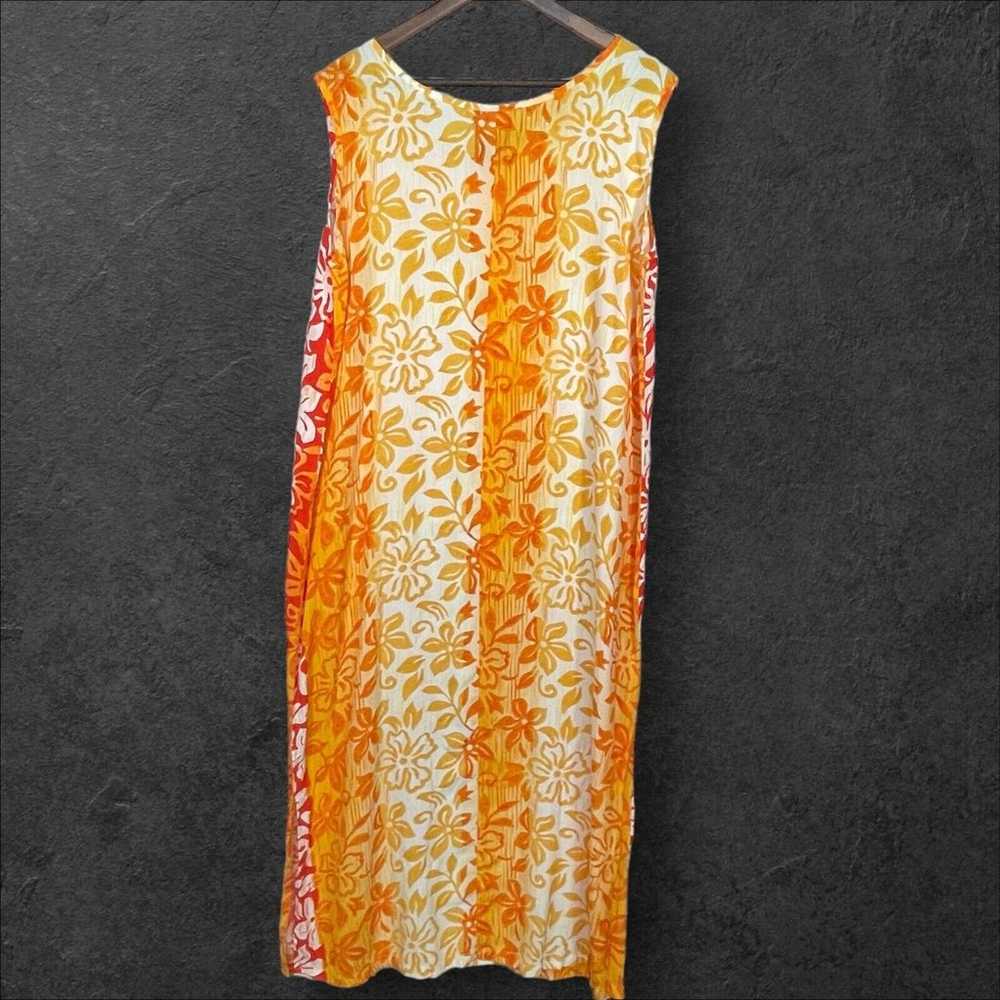 Big Hed Designs Maxi Dress Women XL Yellow Multic… - image 5