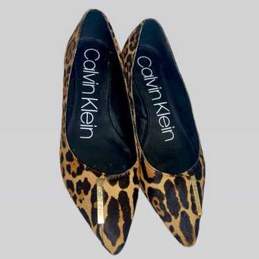 Calvin Klein Leopard leather Calf Hair Pointed To… - image 1