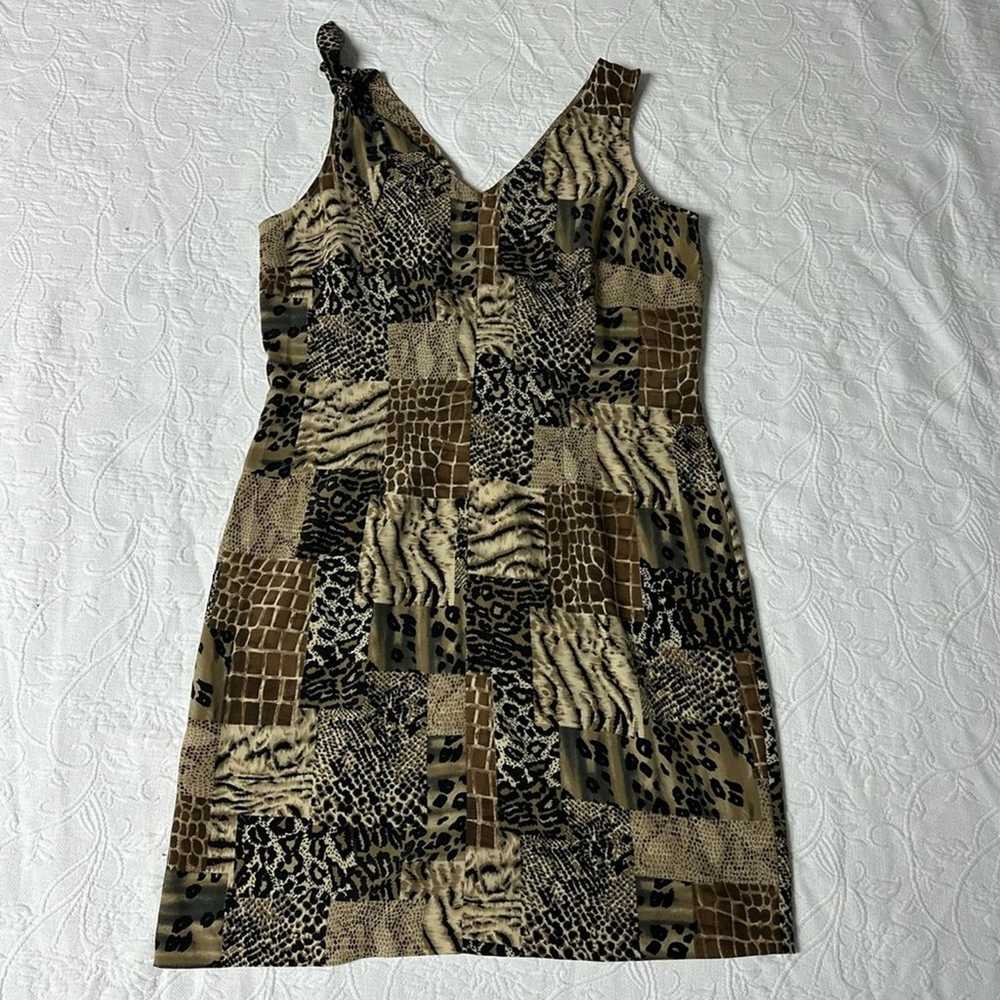 Vintage Animal Print Dress Size 16 - image 11