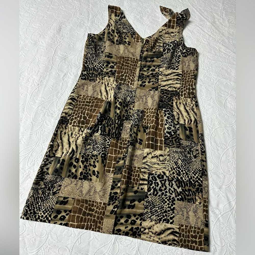 Vintage Animal Print Dress Size 16 - image 1