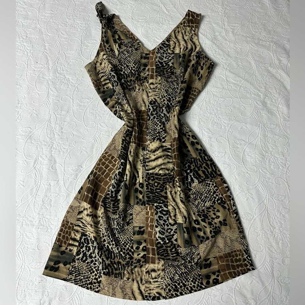 Vintage Animal Print Dress Size 16 - image 2