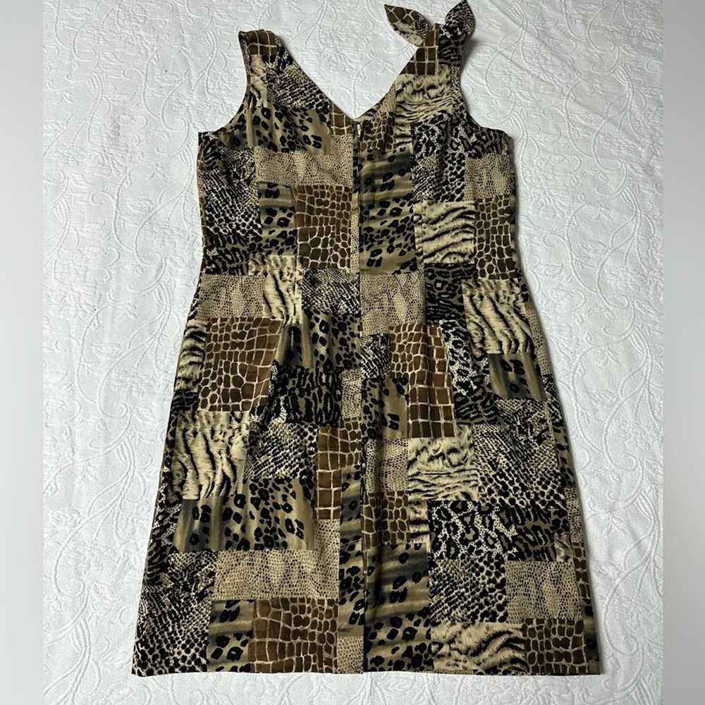 Vintage Animal Print Dress Size 16 - image 4