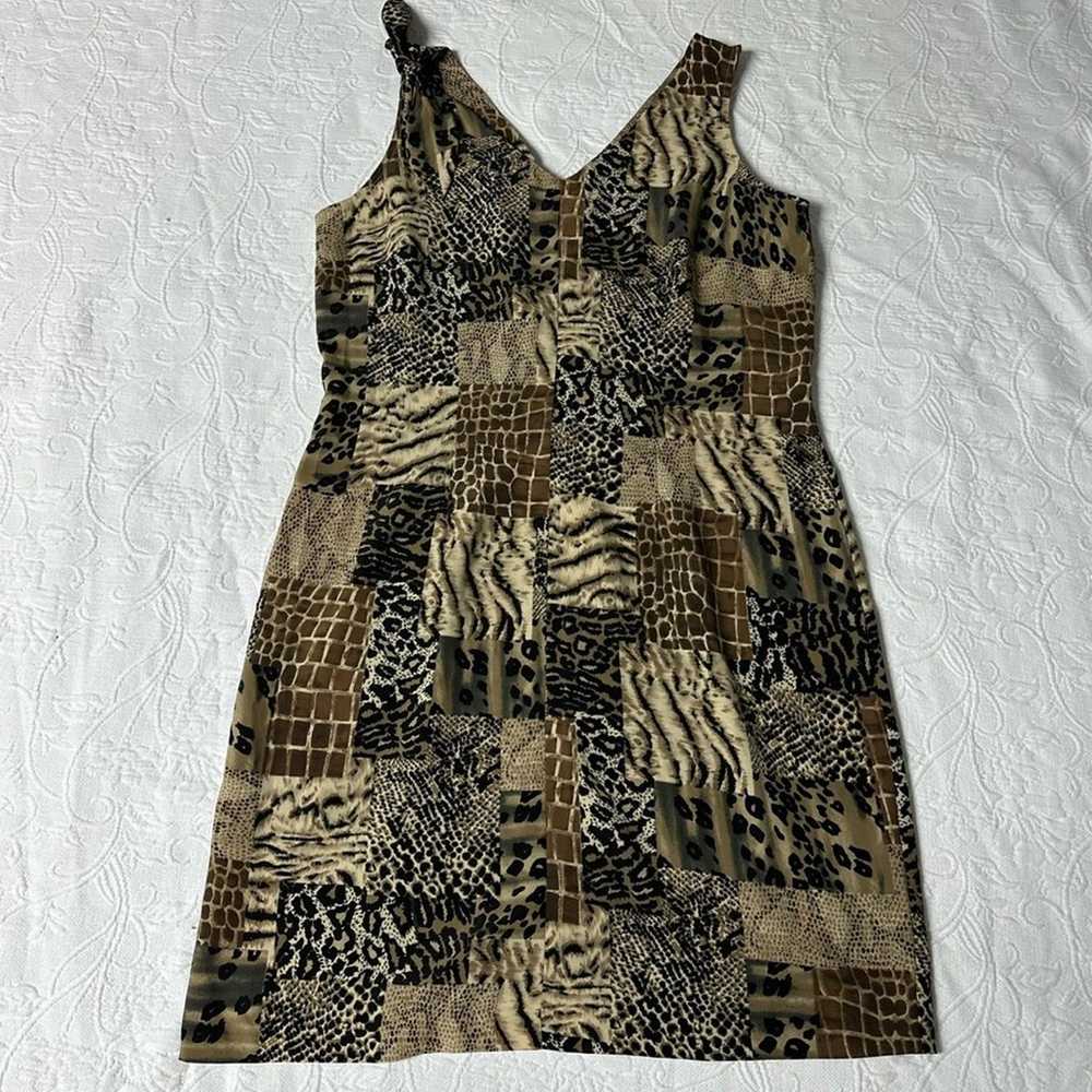 Vintage Animal Print Dress Size 16 - image 6