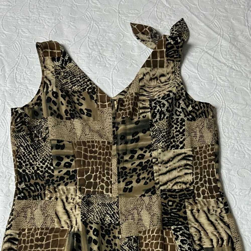 Vintage Animal Print Dress Size 16 - image 7