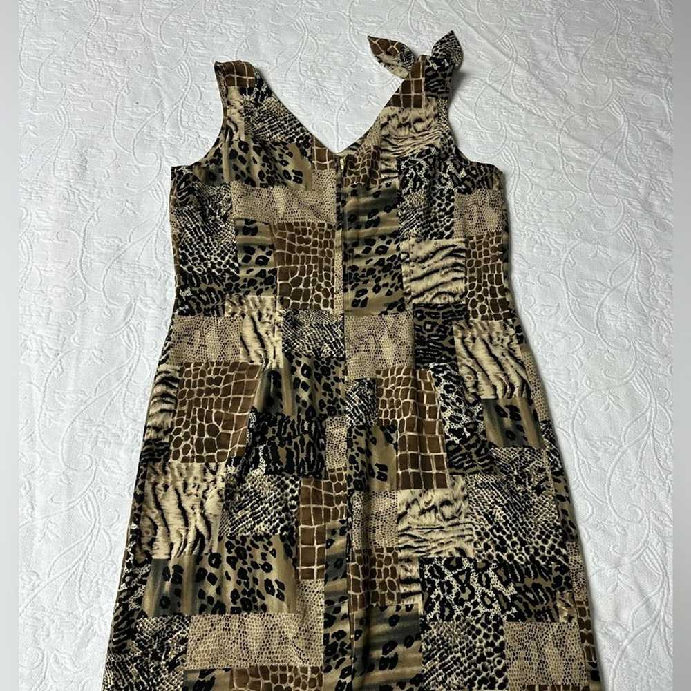 Vintage Animal Print Dress Size 16 - image 8