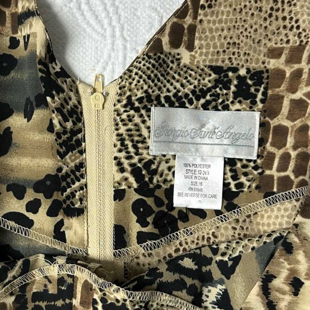 Vintage Animal Print Dress Size 16 - image 9