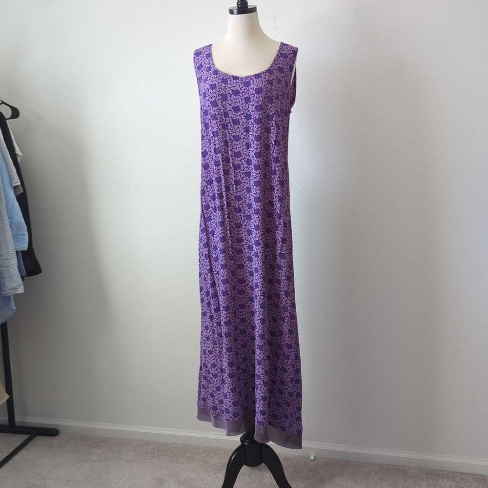 Vintage 90s Loco Lindo Women Maxi Dress Purple XL… - image 4