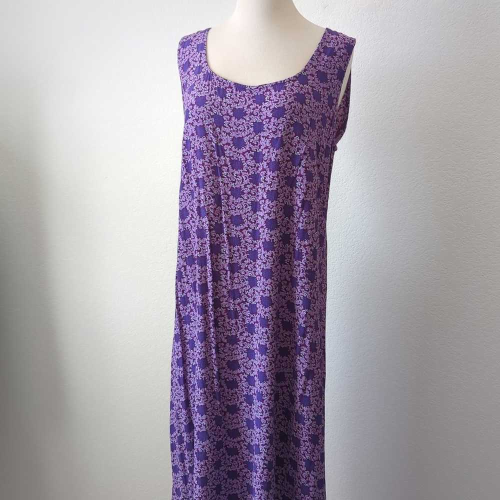 Vintage 90s Loco Lindo Women Maxi Dress Purple XL… - image 7