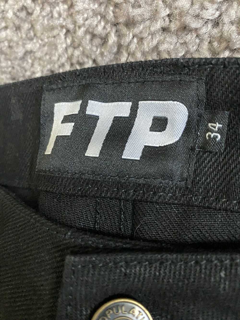 Fuck The Population FTP All Over Denim Logo Pants - image 4