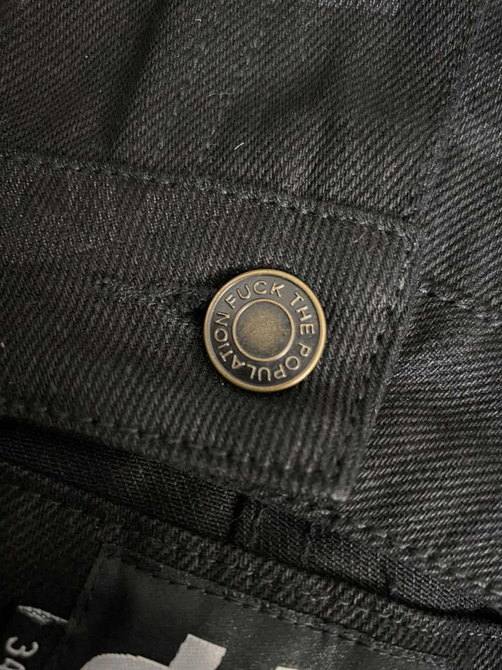 Fuck The Population FTP All Over Denim Logo Pants - image 6