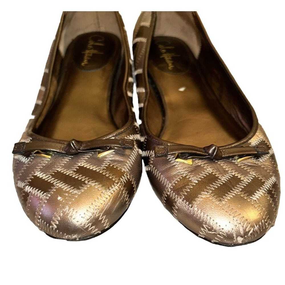 Cole Haan Brown Leather Patchwork Slip On Flats W… - image 2