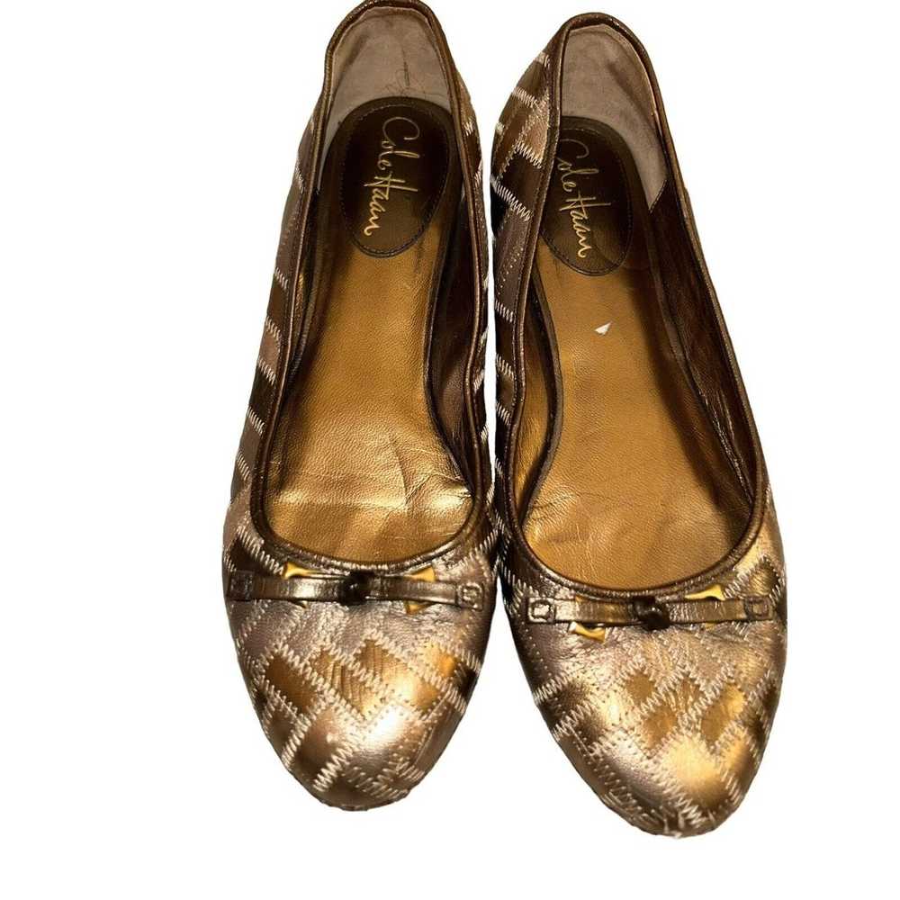 Cole Haan Brown Leather Patchwork Slip On Flats W… - image 3