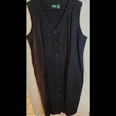 Vintage Hunt Club Black Linen Sleeveless Maxi Dre… - image 1