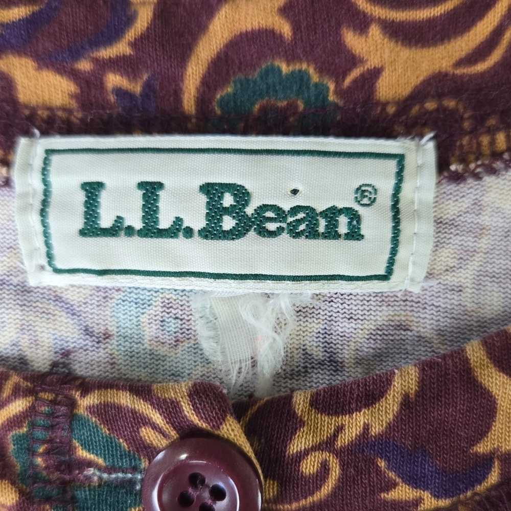 Vintage 80s L L Bean Dark Red Floral Tapestry Wom… - image 4