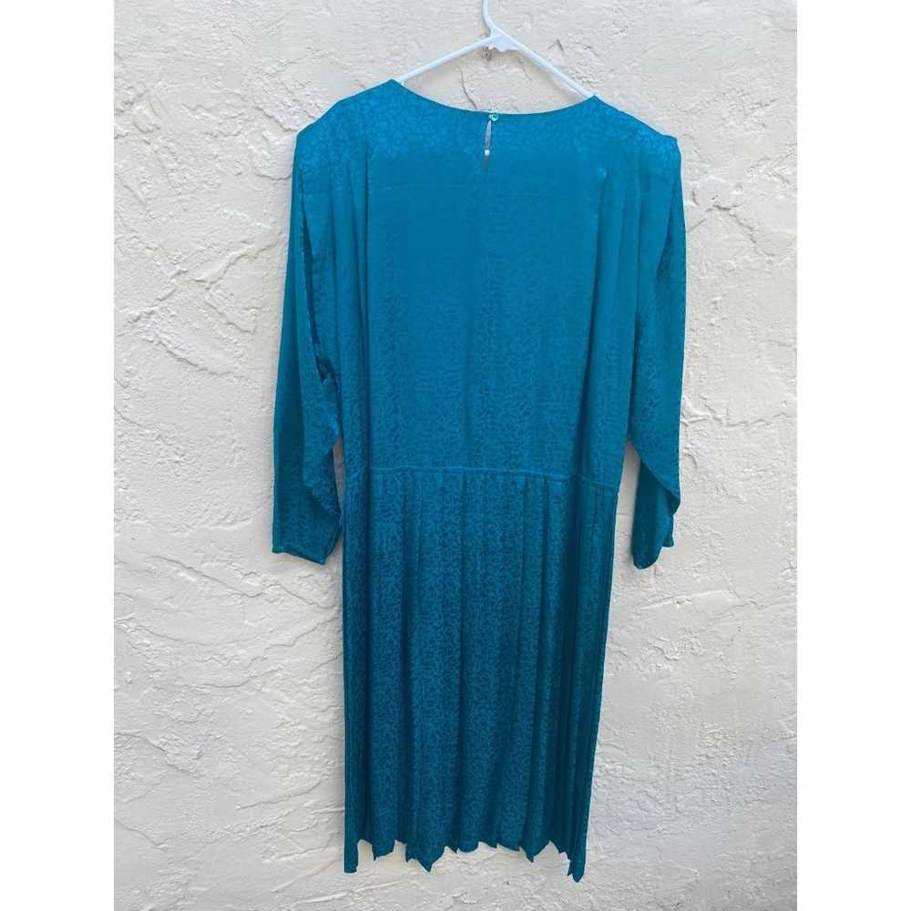 Vintage plus sized Silk dress 80s - image 3