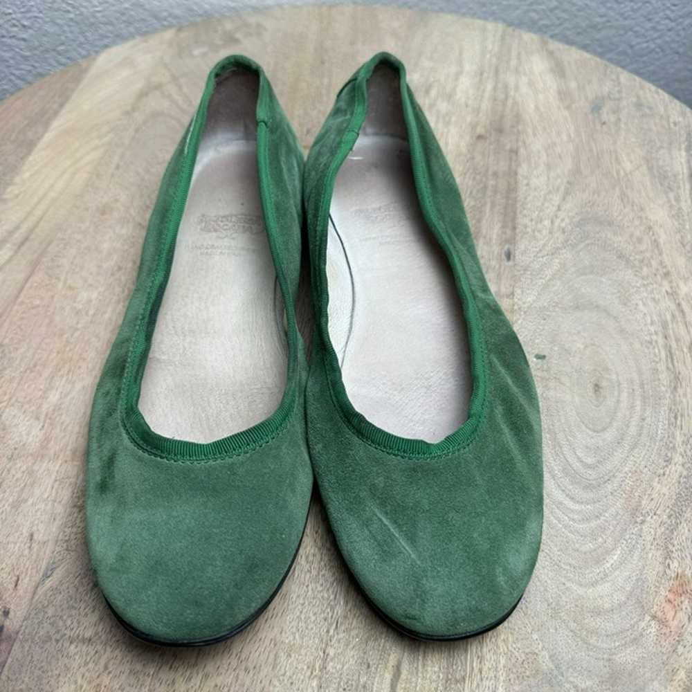 Calzoleria Toscana Green Suede Ballet Flats Women… - image 1