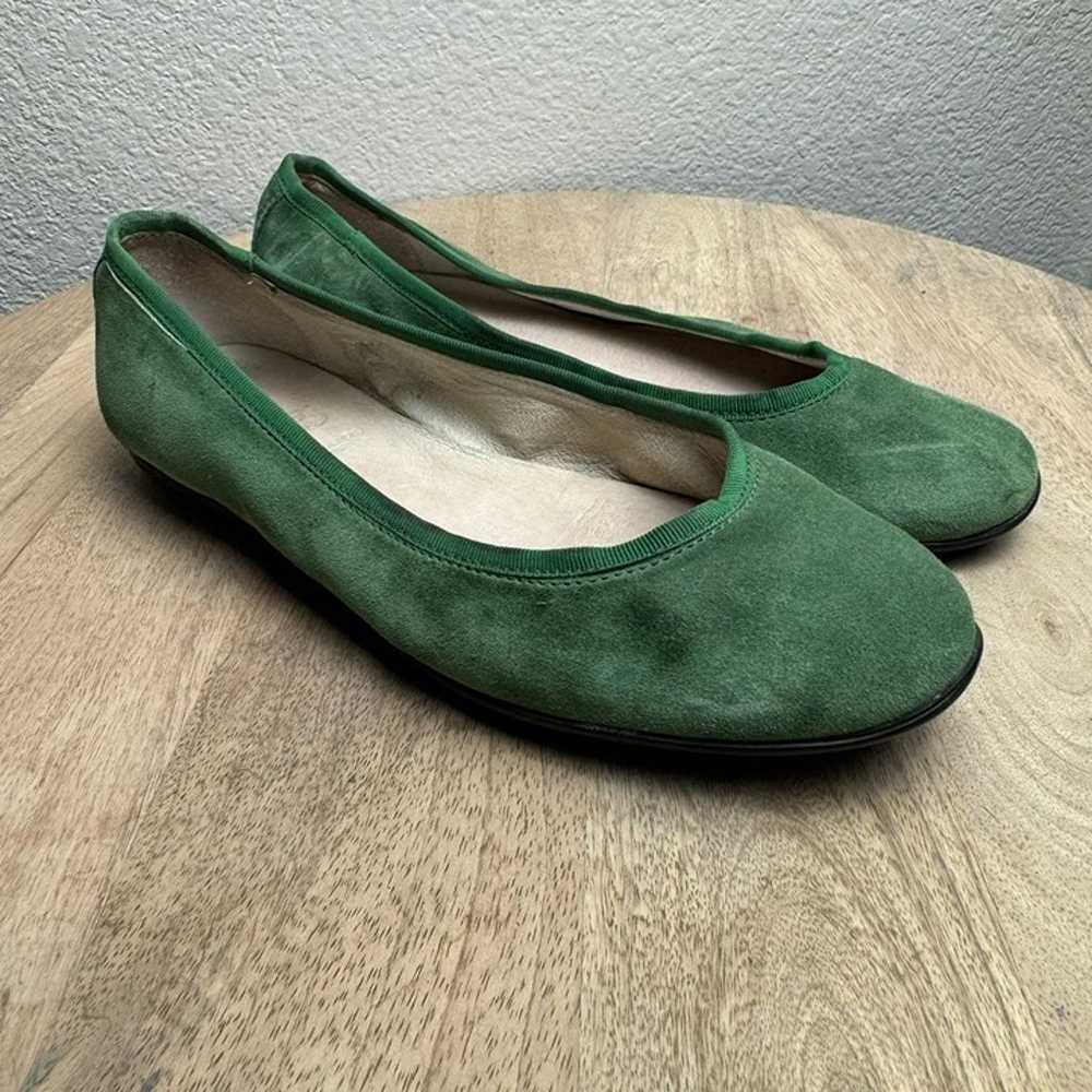 Calzoleria Toscana Green Suede Ballet Flats Women… - image 2