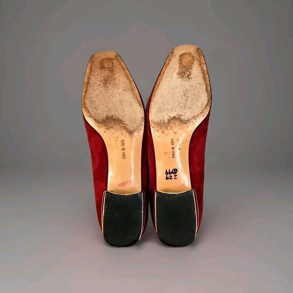 Salvatore Ferragamo Luminosa Rubino Red Suede Pum… - image 11