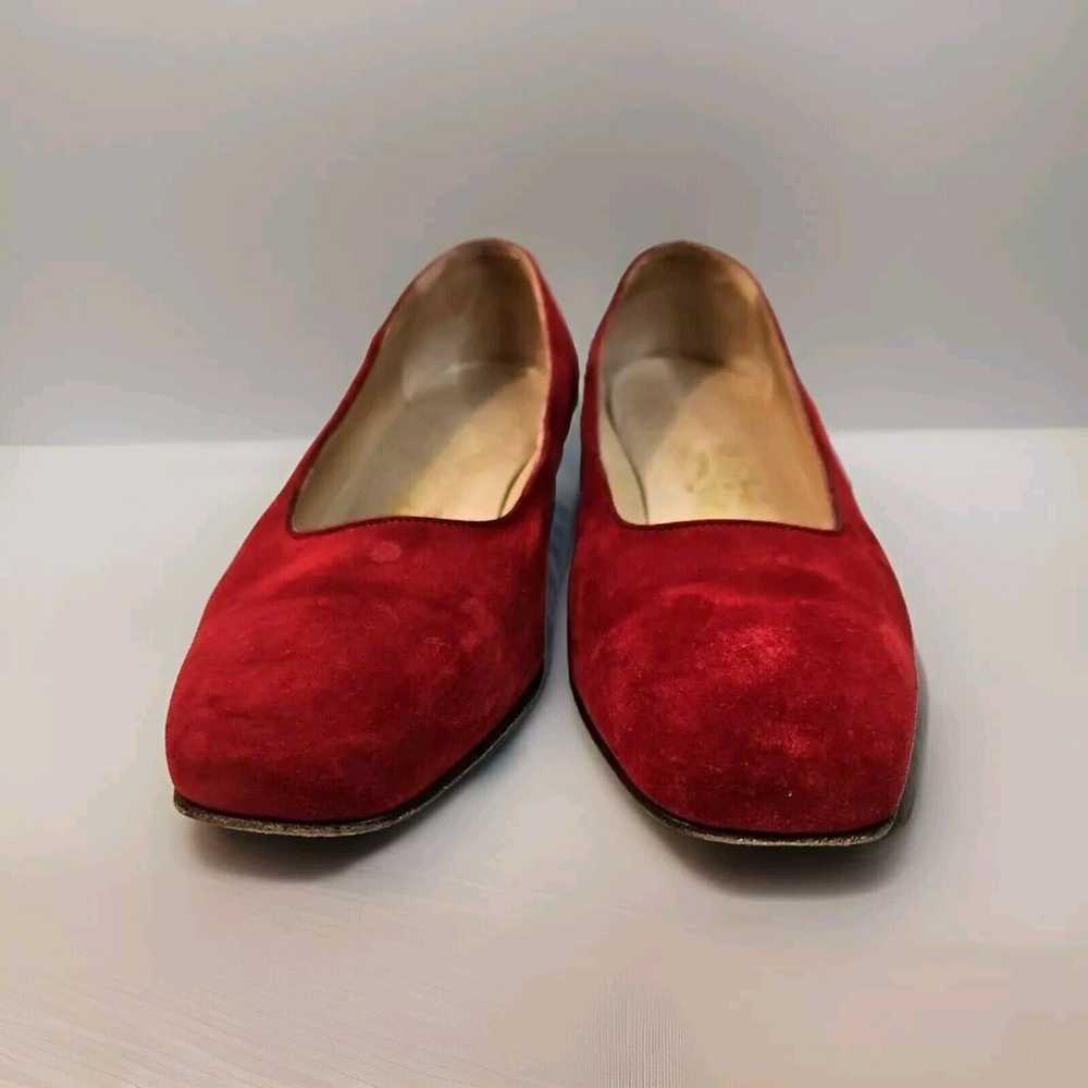 Salvatore Ferragamo Luminosa Rubino Red Suede Pum… - image 2