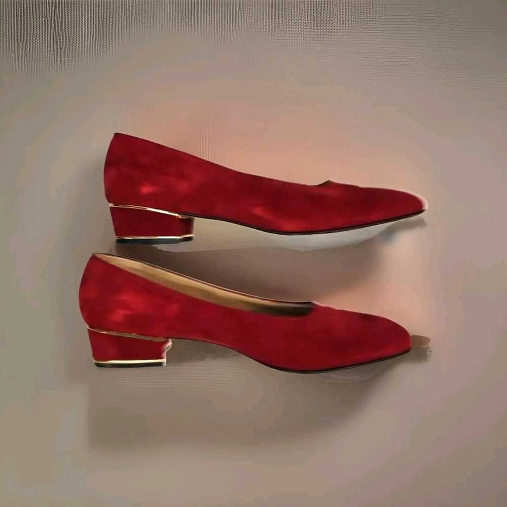 Salvatore Ferragamo Luminosa Rubino Red Suede Pum… - image 5