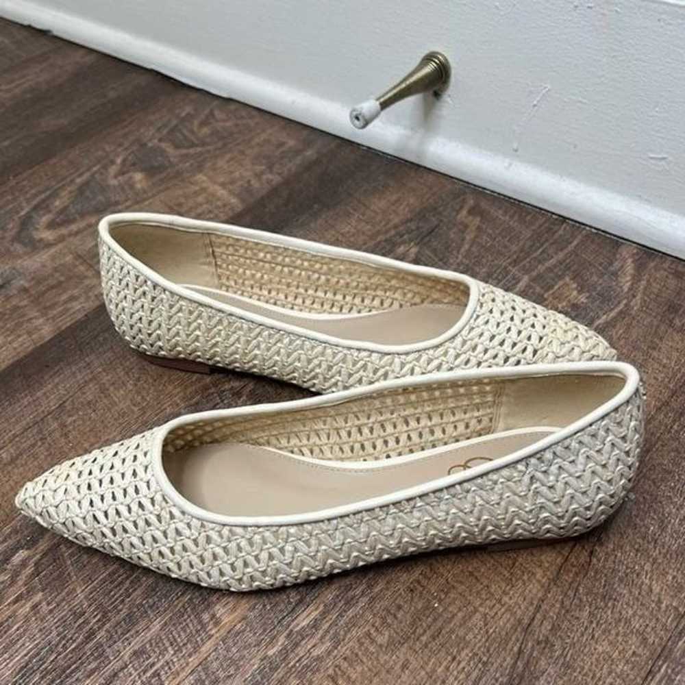 Sam Edelman Ivory Wanda Raffia Boho Slip On Point… - image 1