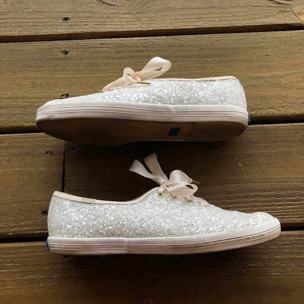 Keds x Kate Spade White Champion Glitter Sneakers - image 2