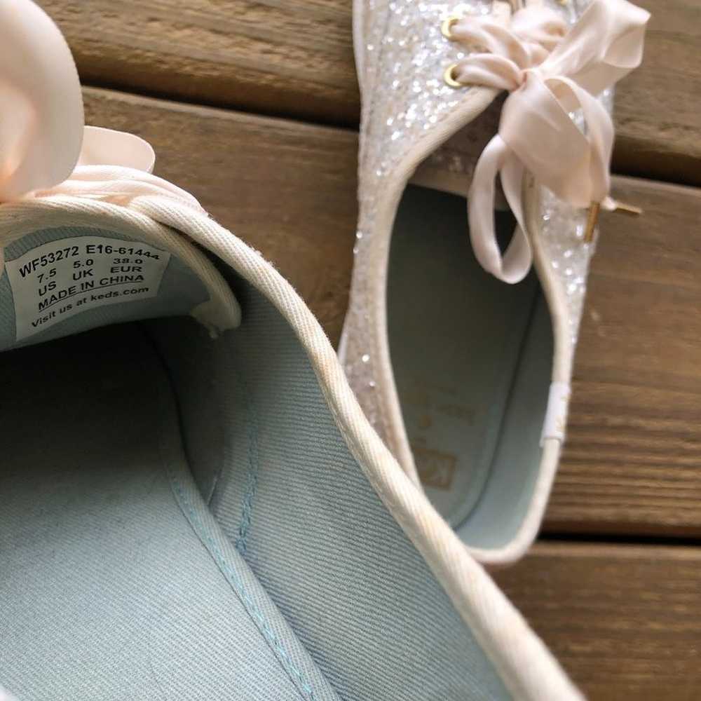 Keds x Kate Spade White Champion Glitter Sneakers - image 5