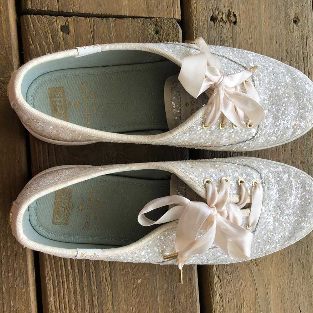 Keds x Kate Spade White Champion Glitter Sneakers - image 6