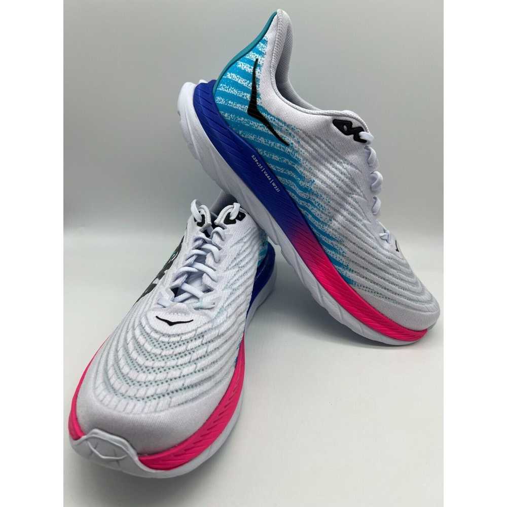 Hoka One One Hoka One Men Mach 5 White Scuba Blue… - image 5